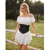 image:imageScarlet Darkness Corset Belt for Women Satin Waist Training Cincher CorsetBlack