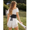 image:imageScarlet Darkness Corset Belt for Women Satin Waist Training Cincher CorsetBlack