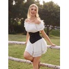 image:imageScarlet Darkness Corset Belt for Women Satin Waist Training Cincher CorsetBlack Jacquard