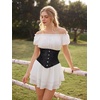 image:imageScarlet Darkness Corset Belt for Women Satin Waist Training Cincher CorsetBlack Jacquard
