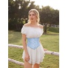 image:imageScarlet Darkness Corset Belt for Women Satin Waist Training Cincher CorsetBlue Jacquard