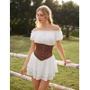image:imageScarlet Darkness Corset Belt for Women Satin Waist Training Cincher CorsetBrown
