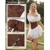 image:imageScarlet Darkness Corset Belt for Women Satin Waist Training Cincher CorsetBrown