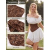 image:imageScarlet Darkness Corset Belt for Women Satin Waist Training Cincher CorsetBrown Jacquard