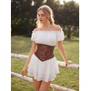 image:imageScarlet Darkness Corset Belt for Women Satin Waist Training Cincher CorsetBrown Jacquard