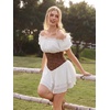 image:imageScarlet Darkness Corset Belt for Women Satin Waist Training Cincher CorsetBrown Jacquard