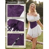 image:imageScarlet Darkness Corset Belt for Women Satin Waist Training Cincher CorsetDeep Purple