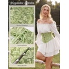 image:imageScarlet Darkness Corset Belt for Women Satin Waist Training Cincher CorsetGreen Jacquard