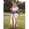 image:imageScarlet Darkness Corset Belt for Women Satin Waist Training Cincher CorsetLavender Jacquard