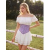 image:imageScarlet Darkness Corset Belt for Women Satin Waist Training Cincher CorsetLavender Jacquard