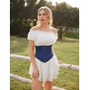 image:imageScarlet Darkness Corset Belt for Women Satin Waist Training Cincher CorsetNavy Blue