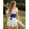 image:imageScarlet Darkness Corset Belt for Women Satin Waist Training Cincher CorsetNavy Blue