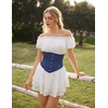 image:imageScarlet Darkness Corset Belt for Women Satin Waist Training Cincher CorsetNavy Blue