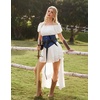 image:imageScarlet Darkness Corset Belt for Women Satin Waist Training Cincher CorsetNavy Blue