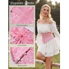 image:imageScarlet Darkness Corset Belt for Women Satin Waist Training Cincher CorsetPink Jacquard