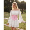 image:imageScarlet Darkness Corset Belt for Women Satin Waist Training Cincher CorsetPink Jacquard