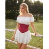 image:imageScarlet Darkness Corset Belt for Women Satin Waist Training Cincher CorsetWine