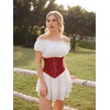image:imageScarlet Darkness Corset Belt for Women Satin Waist Training Cincher CorsetWine Jacquard