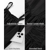 image:imageScarlet Darkness Corset Mini Dress Adjustable Straps Sundress with PocketsBlack