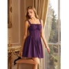 image:imageScarlet Darkness Corset Mini Dress Adjustable Straps Sundress with PocketsDeep Purple