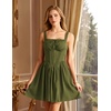 image:imageScarlet Darkness Corset Mini Dress Adjustable Straps Sundress with PocketsGrass Green