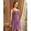 image:imageScarlet Darkness Corset Mini Dress Adjustable Straps Sundress with PocketsGray Purple