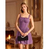 image:imageScarlet Darkness Corset Mini Dress Adjustable Straps Sundress with PocketsGray Purple