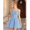 image:imageScarlet Darkness Corset Mini Dress Adjustable Straps Sundress with PocketsLight Blue