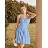 image:imageScarlet Darkness Corset Mini Dress Adjustable Straps Sundress with PocketsLight Blue