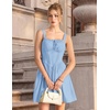 image:imageScarlet Darkness Corset Mini Dress Adjustable Straps Sundress with PocketsLight Blue