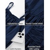 image:imageScarlet Darkness Corset Mini Dress Adjustable Straps Sundress with PocketsNavy