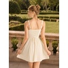 image:imageScarlet Darkness Corset Mini Dress Adjustable Straps Sundress with PocketsOyster White