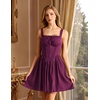 image:imageScarlet Darkness Corset Mini Dress Adjustable Straps Sundress with PocketsPurple Red