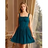 image:imageScarlet Darkness Corset Mini Dress Adjustable Straps Sundress with PocketsRoyal Blue
