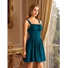 image:imageScarlet Darkness Corset Mini Dress Adjustable Straps Sundress with PocketsRoyal Blue