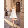 image:imageScarlet Darkness Corset Mini Dress Adjustable Straps Sundress with PocketsWhite