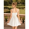image:imageScarlet Darkness Corset Mini Dress Adjustable Straps Sundress with PocketsWhite