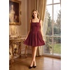 image:imageScarlet Darkness Corset Mini Dress Adjustable Straps Sundress with PocketsWine