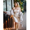 image:imageScarlet Darkness Corset Mini Dress for Women Teens Grad Homecoming SundressBeige