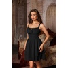 image:imageScarlet Darkness Corset Mini Dress for Women Teens Grad Homecoming SundressBlack
