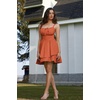 image:imageScarlet Darkness Corset Mini Dress for Women Teens Grad Homecoming SundressCoral