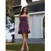 image:imageScarlet Darkness Corset Mini Dress for Women Teens Grad Homecoming SundressDark Purple