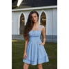 image:imageScarlet Darkness Corset Mini Dress for Women Teens Grad Homecoming SundressLight Blue