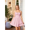 image:imageScarlet Darkness Corset Mini Dress for Women Teens Grad Homecoming SundressLight Pink