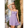 image:imageScarlet Darkness Corset Mini Dress for Women Teens Grad Homecoming SundressLight Purple