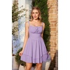 image:imageScarlet Darkness Corset Mini Dress for Women Teens Grad Homecoming SundressLight Purple