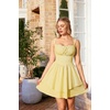 image:imageScarlet Darkness Corset Mini Dress for Women Teens Grad Homecoming SundressLight Yellow