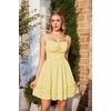 image:imageScarlet Darkness Corset Mini Dress for Women Teens Grad Homecoming SundressLight Yellow