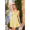 image:imageScarlet Darkness Corset Mini Dress for Women Teens Grad Homecoming SundressLight Yellow