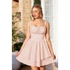 image:imageScarlet Darkness Corset Mini Dress for Women Teens Grad Homecoming SundressOatmeal